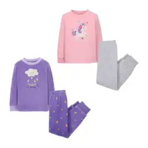 LILY & DAN Velours-Kleinkinder-Pyjama