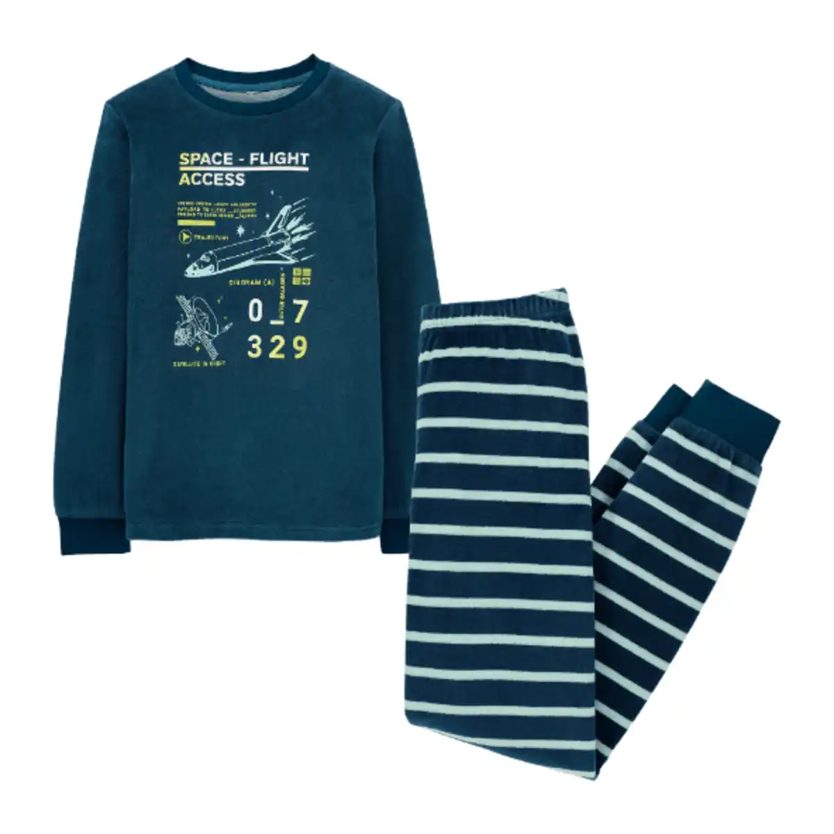 Bild 4 von L&D Velours-Kinder-Pyjama