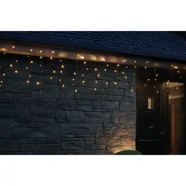 Bild 2 von CASAYA LED-Eisregen, 120 LEDs, 5 m, 2700K, IP44, schwarz