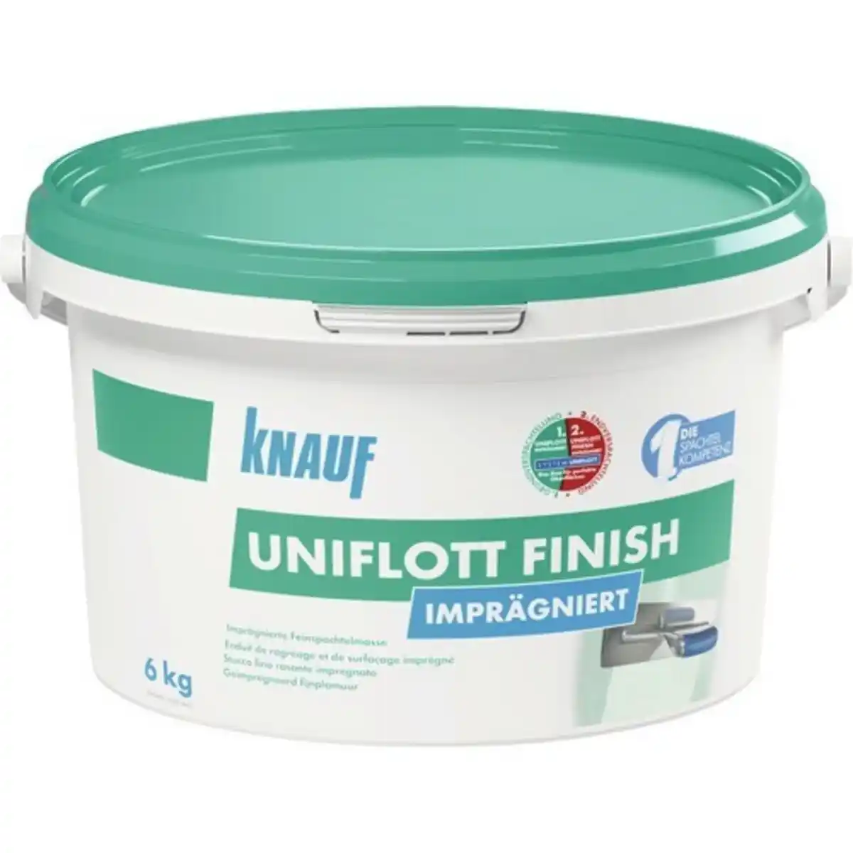 Bild 1 von KNAUF Feinspachtelmasse »Uniflott Finish«, 6 kg, 1,8 kg/m² je Schicht