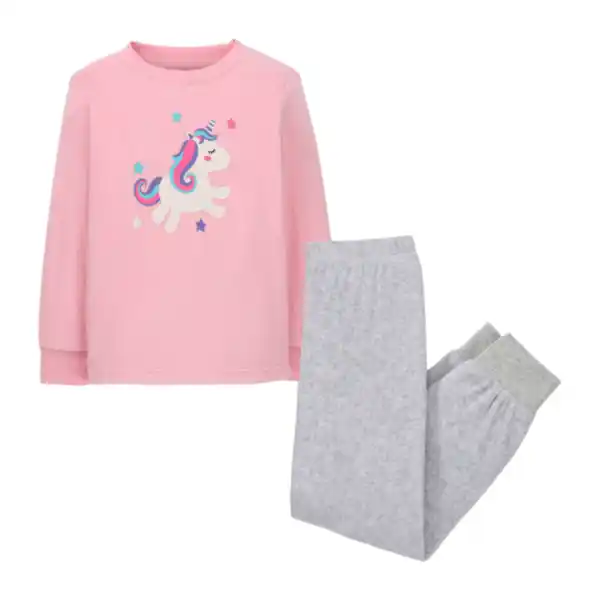 Bild 3 von LILY & DAN Velours-Kleinkinder-Pyjama