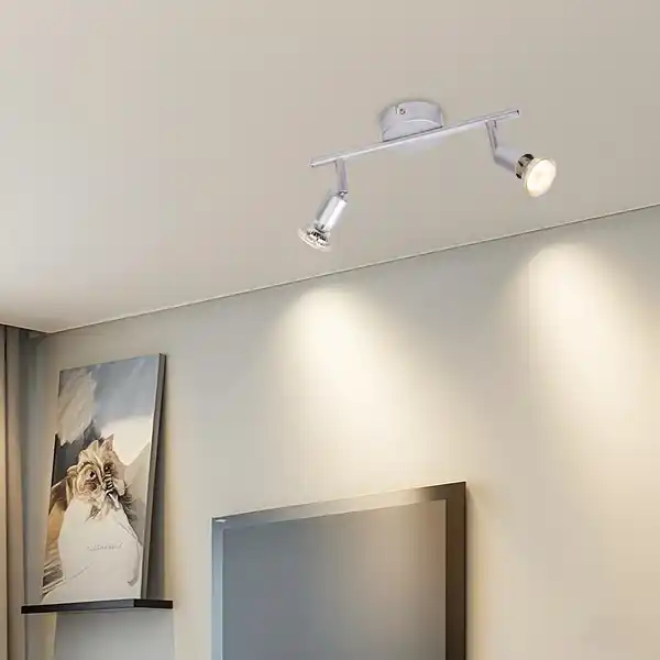 Bild 2 von CASAYA Spotstrahler »Silbra«, 2-flammig, GU10, ohne Leuchtmittel, Metall, silbergrau