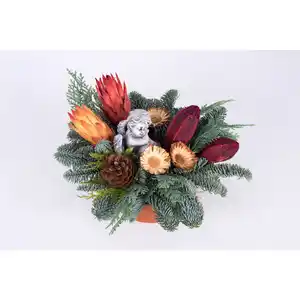 Grabgesteck, Ă: 25 cm, rot/natur