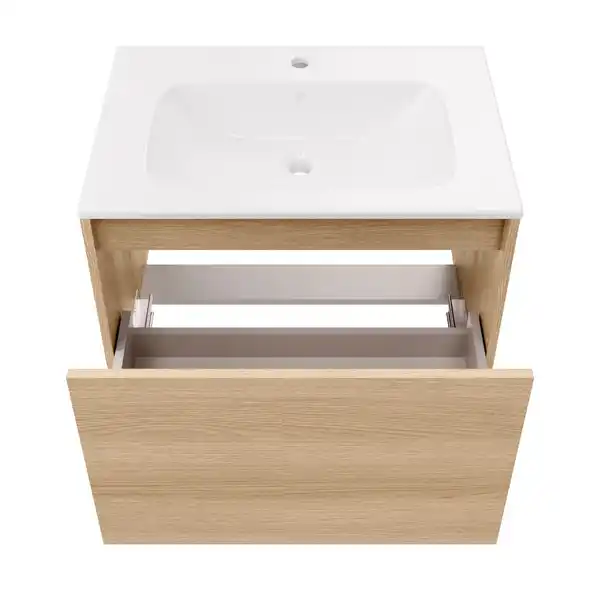 Bild 4 von FACKELMANN Waschplatz-Set »Compact Line«, BxHxT: 710 x 515 x 465 mm, Lindberg-Eiche