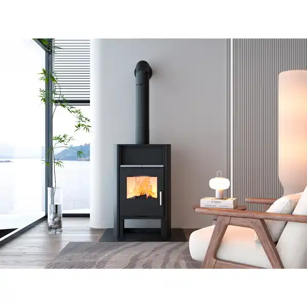 Bild 2 von accente Kaminofen »Arango«, grau, Stahl, 7 kW