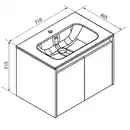 Bild 3 von FACKELMANN Waschplatz-Set »Compact Line«, BxHxT: 710 x 515 x 465 mm, Sonoma-Eiche