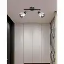 Bild 2 von CASAYA Spotstrahler »Glava«, 2-flammig, E14, ohne Leuchtmittel, Metall/Rauchglas, matt-schwarz