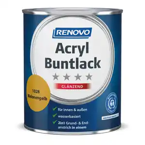 RENOVO Acryl-Buntlack, melonengelb RAL 1028, glänzend, 0,75l