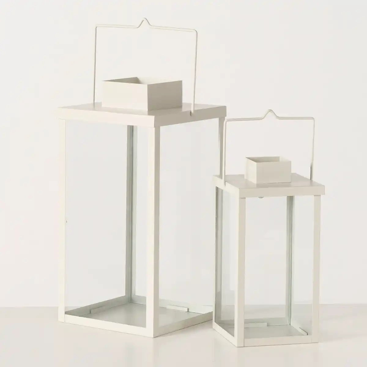 Bild 1 von Deko-Laterne »Whitecoast«, 2-teilig, Höhe: 24,5 und 34 cm, Metall, creme