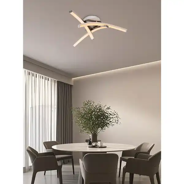 Bild 2 von CASAYA LED-Deckenleuchte »Trilo«, 12 W, 1200 lm, 3000K, Metall/Kunststoff, nickel
