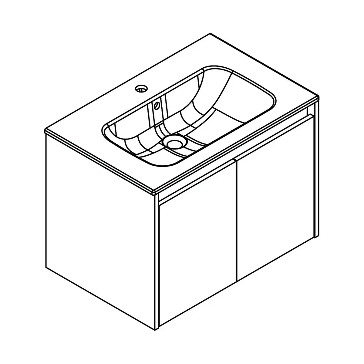 Bild 4 von FACKELMANN Waschplatz-Set »Compact Line«, BxHxT: 710 x 515 x 465 mm, Sonoma-Eiche