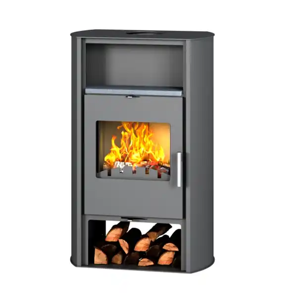 Bild 1 von accente Kaminofen »Arango«, grau, Stahl, 7 kW