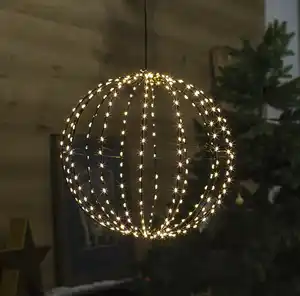 Metallball faltbar 31,5cm 280LEDww Timer IP44 NT
