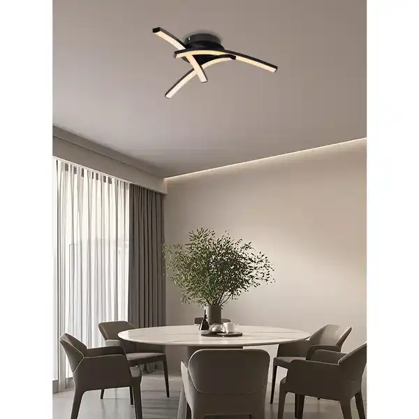 Bild 2 von CASAYA LED-Deckenleuchte »Trilo«, 12 W, 1200 lm, 3000K, Metall/Kunststoff, schwarz