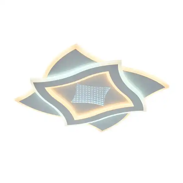 Bild 1 von CASAYA LED-Deckenleuchte »Pernilla«, 40 W, 4500 lm, 3D-Effekt, Metall/Kunststoff, weiß