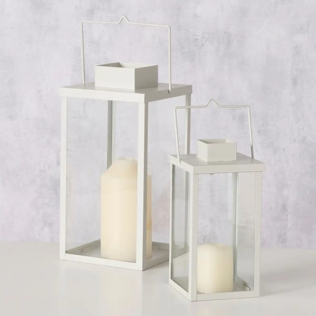 Bild 3 von Deko-Laterne »Whitecoast«, 2-teilig, Höhe: 24,5 und 34 cm, Metall, creme