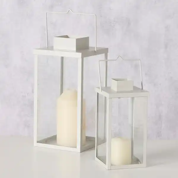 Bild 3 von Deko-Laterne »Whitecoast«, 2-teilig, Höhe: 24,5 und 34 cm, Metall, creme