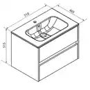 Bild 3 von FACKELMANN Waschplatz-Set »Compact Line«, BxHxT: 710 x 515 x 465 mm, Kaschmir grau