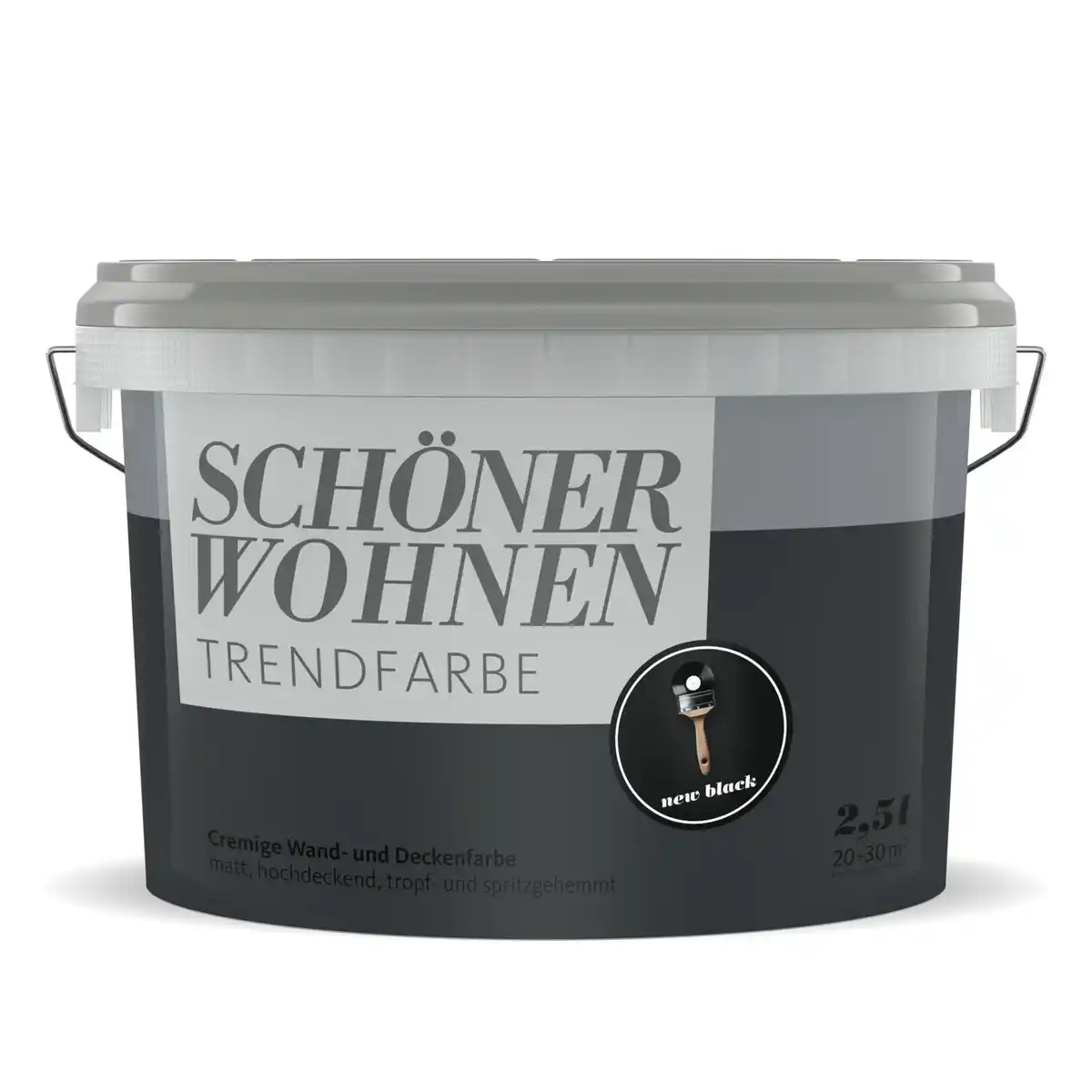Bild 1 von SCHÖNER WOHNEN FARBE Wandfarbe »Trendfarbe, new black«, matt
