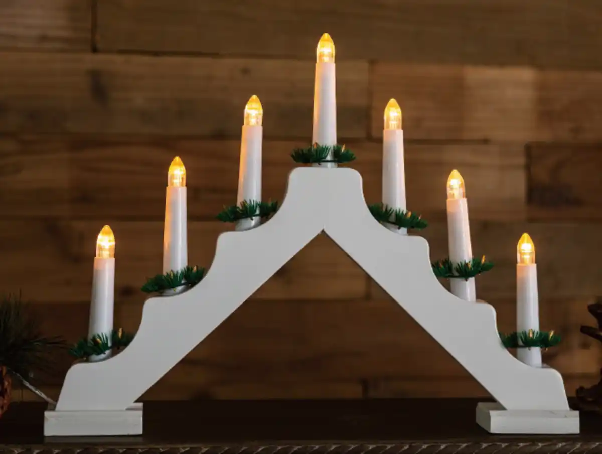 Bild 1 von Lichterbrücke Holz w 40x5x31cm 7LED ww 2f IP20 NT