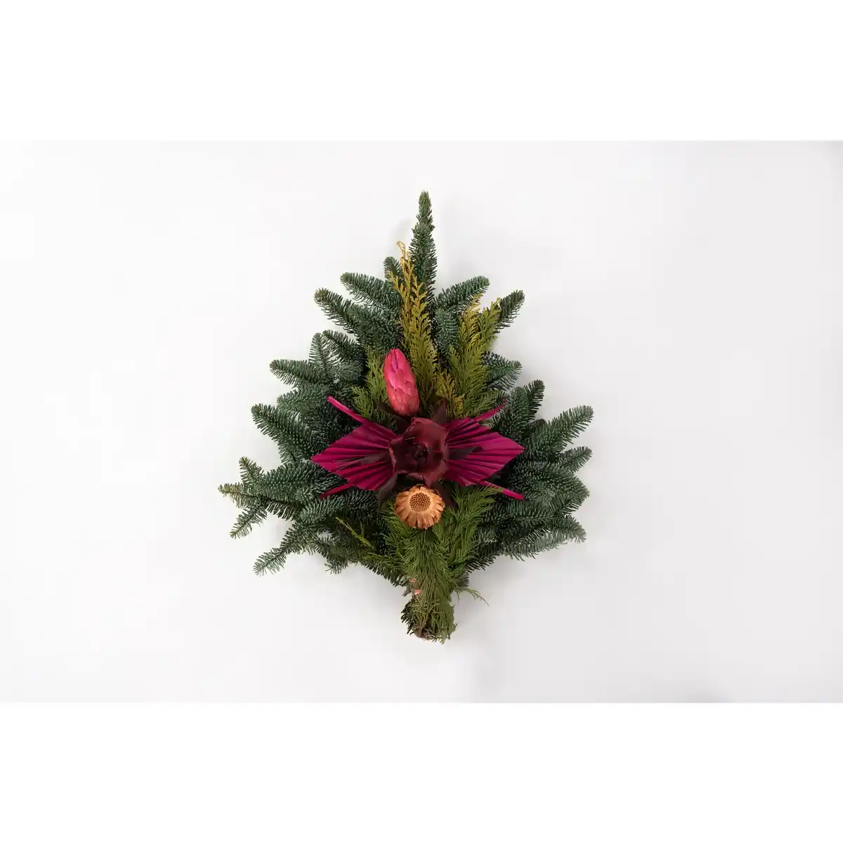 Bild 1 von Grabstrauß, 600g, rot/rosa/natur, Nobilis