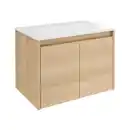 Bild 1 von FACKELMANN Waschplatz-Set »Compact Line«, BxHxT: 710 x 515 x 465 mm, Lindberg-Eiche