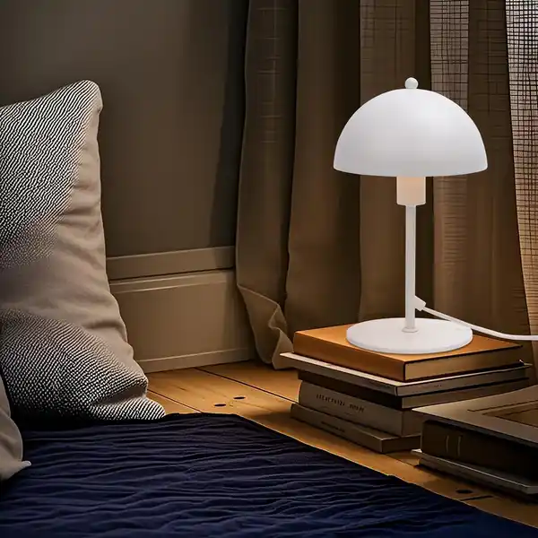 Bild 2 von CASAYA Tischlampe »Talis«, ØxH: 18 x 30 cm, E14, max. 25 W, ohne Leuchtmittel, Metall, weiß