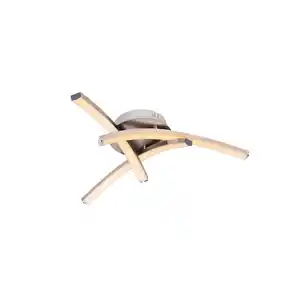 CASAYA LED-Deckenleuchte »Trilo«, 12 W, 1200 lm, 3000K, Metall/Kunststoff, nickel