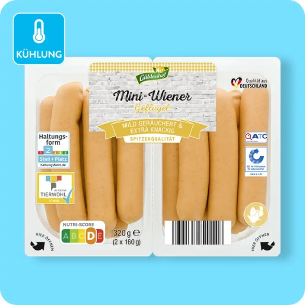 Bild 1 von GUT DREI EICHEN / GÜLDENHOF Mini-Wiener, Aus Geflügel oder Klassik - aus Schweinefleisch