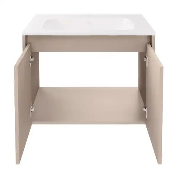 Bild 2 von FACKELMANN Waschplatz-Set »Compact Line«, BxHxT: 710 x 515 x 465 mm, Kaschmir grau
