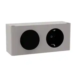 FACKELMANN Schalter-Steckdose-Kombination, BxHxT: 139 x 62 x 45 mm, 230 V, silberfarben