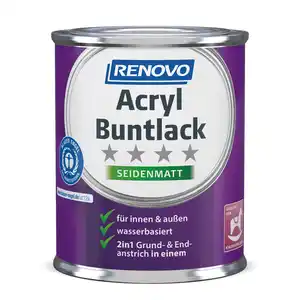 RENOVO Acryl-Buntlack, laubgrĂĽn RAL 6002, seidenmatt, 125ml