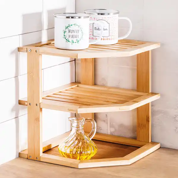 Bild 1 von Casa Royale Bambus-Eck-Küchenregal