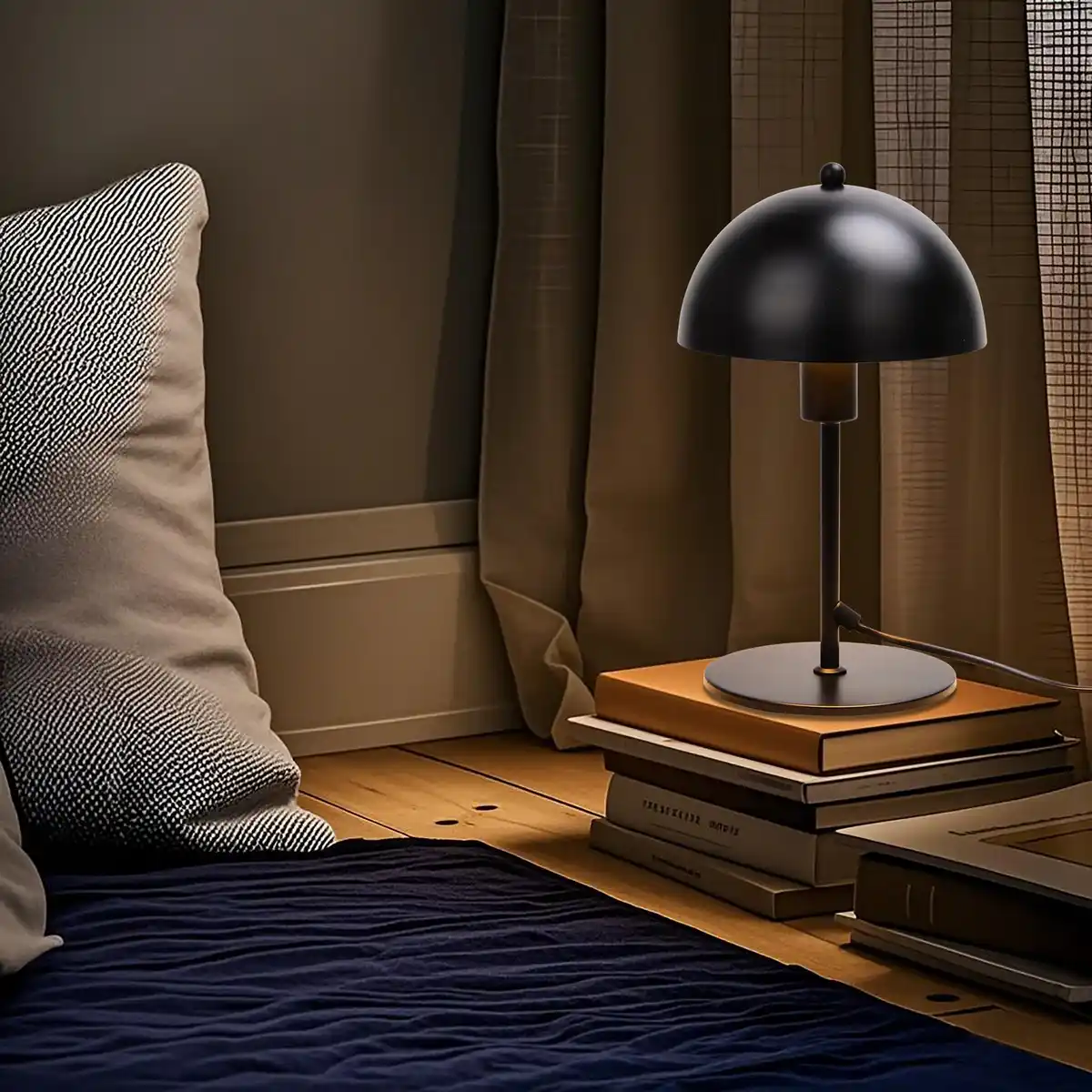 Bild 2 von CASAYA Tischlampe »Talis«, ØxH: 18 x 30 cm, E14, max. 25 W, ohne Leuchtmittel, Metall, schwarz