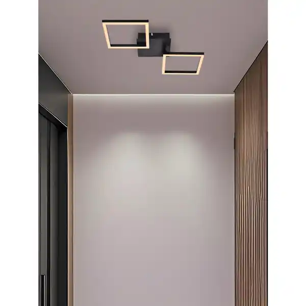 Bild 2 von CASAYA LED-Deckenleuchte »Igneo«, 24 W, 1200 lm, 3000K, Metall/Kunststoff, schwarz