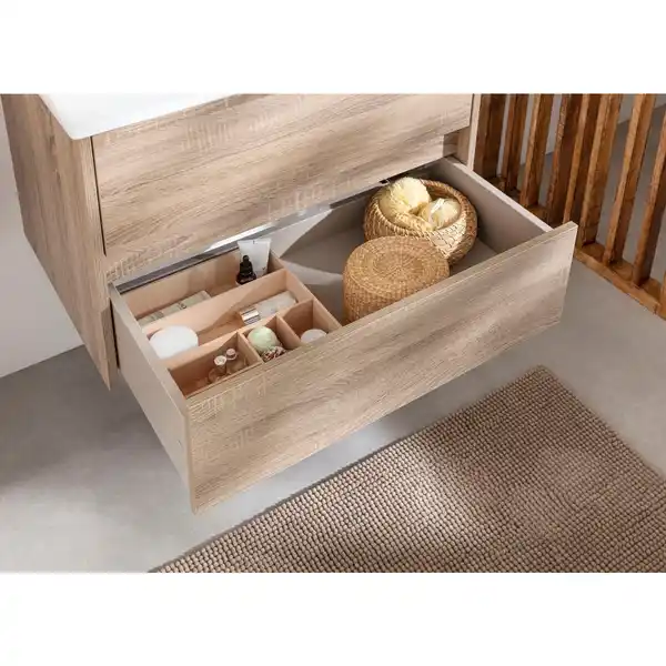 Bild 2 von FACKELMANN Waschplatz-Set »Compact Line«, BxHxT: 710 x 515 x 465 mm, Lindberg-Eiche