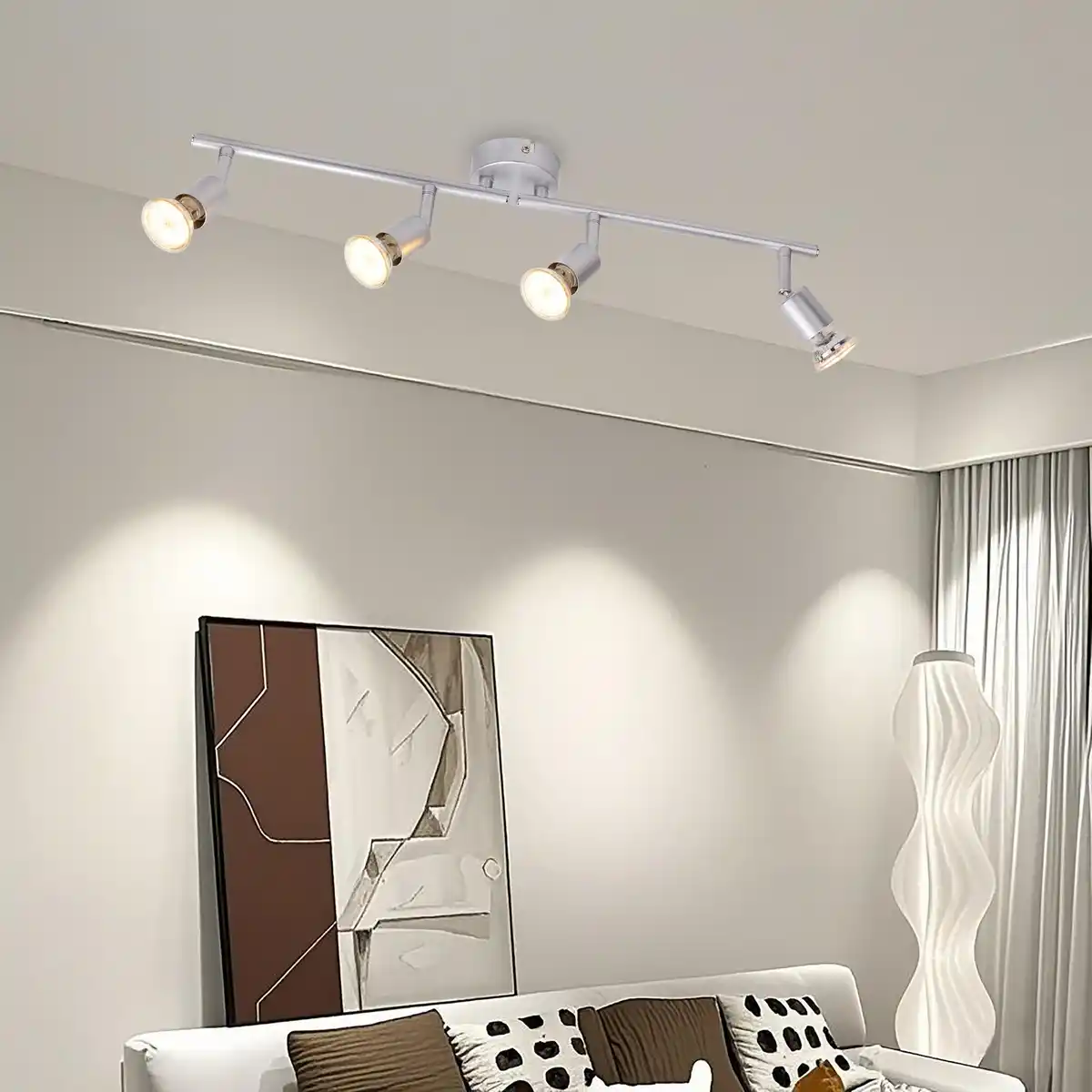 Bild 1 von CASAYA Spotstrahler »Silbra«, 4-flammig, GU10, ohne Leuchtmittel, Metall, silbergrau