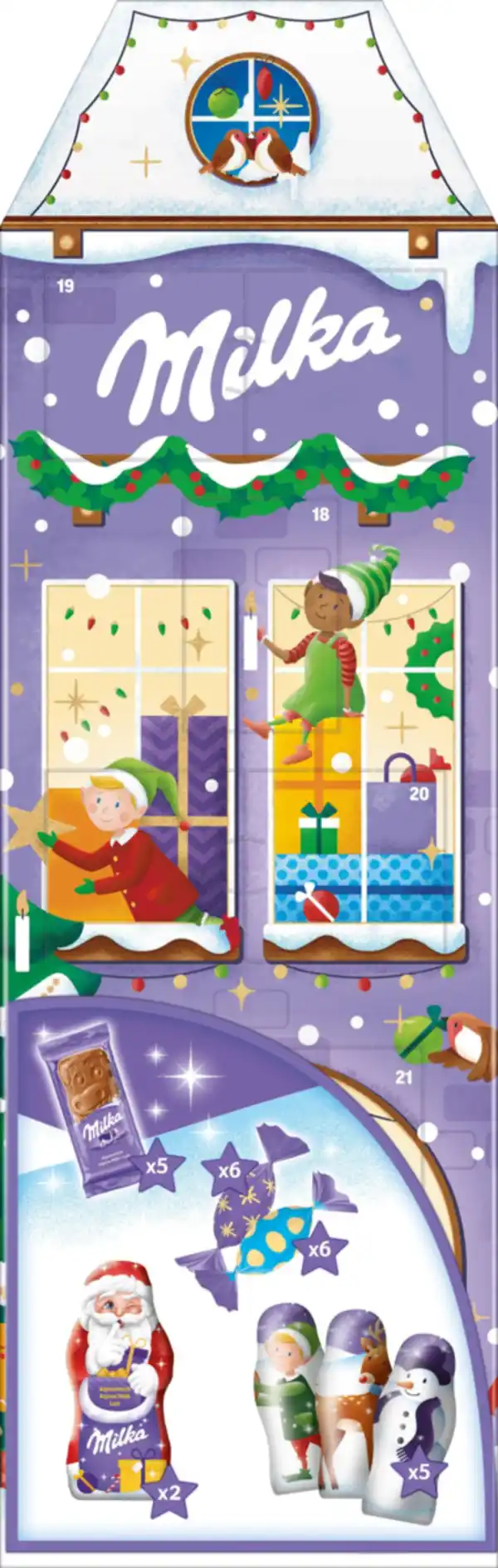 Bild 1 von Milka 3D Haus Adventskalender 2025 (24 Stück), 223 g
