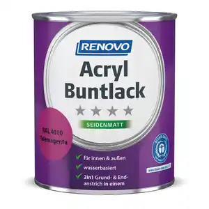 RENOVO Acryl-Buntlack, telemagenta RAL 4010, seidenmatt, 0,75l