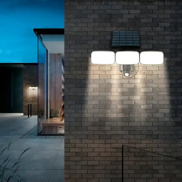 Bild 2 von CASAYA Solar-Außenleuchte »Gesla«, 1100 lm, 11 W, 4000K, schwarz