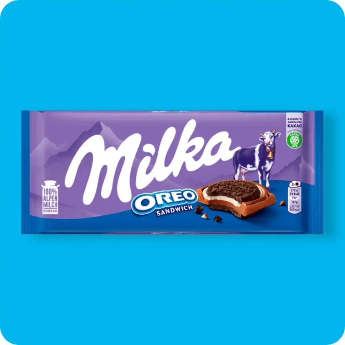 Bild 1 von MILKA Tafelschokolade, Oreo Sandwich