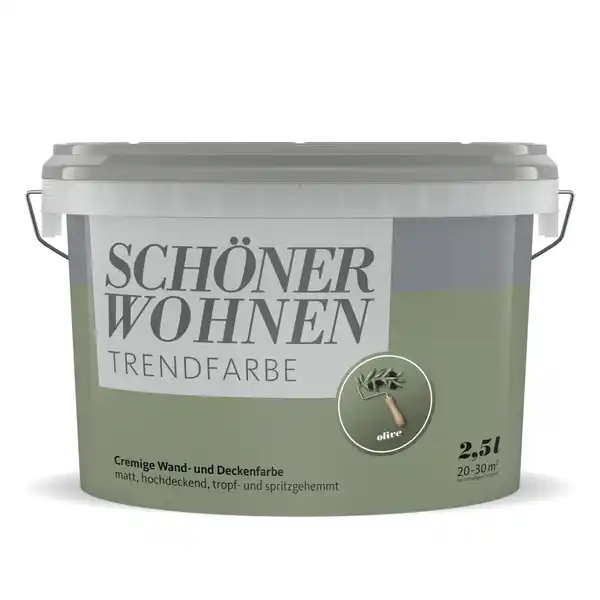 Bild 1 von SCHÖNER WOHNEN FARBE Dispersionsfarbe »Trendfarbe«, Olive, matt, 2,5 l