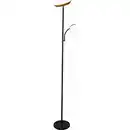 Bild 1 von CASAYA Deckenfluter »Nalu«, 18 W, 1800 lm, mit Leselampe, Metall/Kunststoff, schwarz