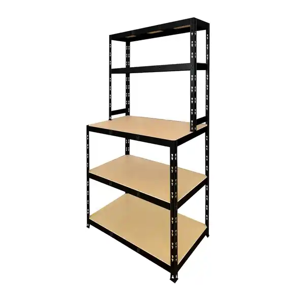 Bild 1 von DEAL Steckregal, HxBxT: 180 x 100 x 60/30 cm, Stahl, schwarz