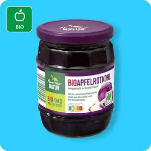 NUR NUR NATUR Bio-Apfelrotkohl oder -Sauerkraut
