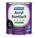 Bild 1 von RENOVO Acryl-Buntlack, schwarz RAL 9900, seidenmatt, 0,75l