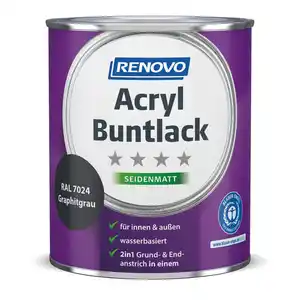 RENOVO Acryl-Buntlack, graphitgrau RAL 7024, seidenmatt, 0,75l