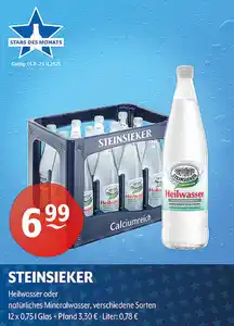 STEINSIEKER Heilwasser oder natürliches Mineralwasser verschiedene Sorten