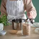 Bild 2 von EKLATANT Dose mit Deckel, Klarglas/Bambus, 1 l