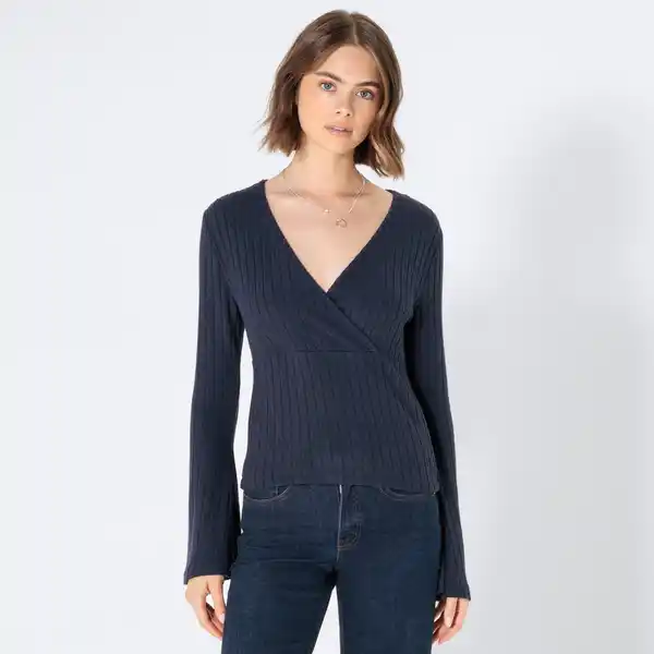 Bild 1 von Damen-Langarmshirt mit Trompetenärmeln